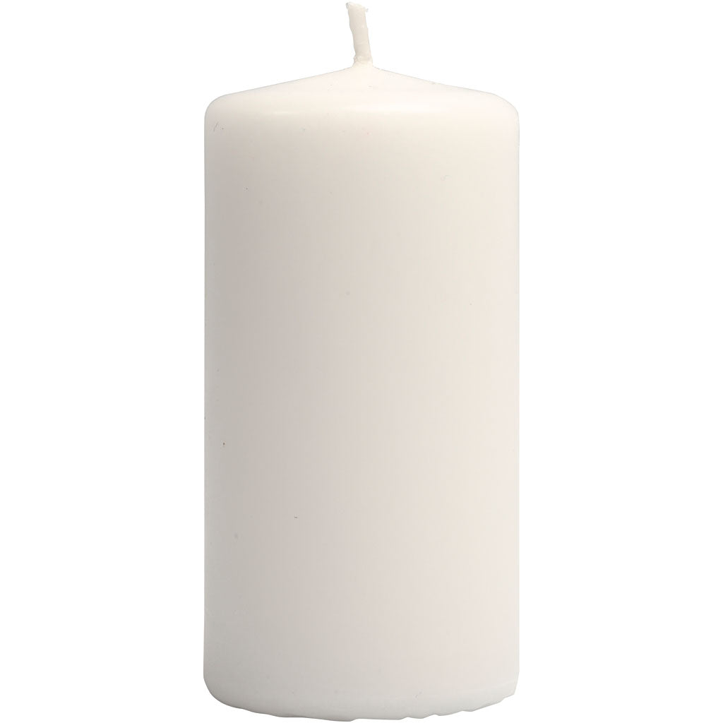 Creativ company candles, h: 100 mm, d 50 mm, white, 6 pieces 1 box