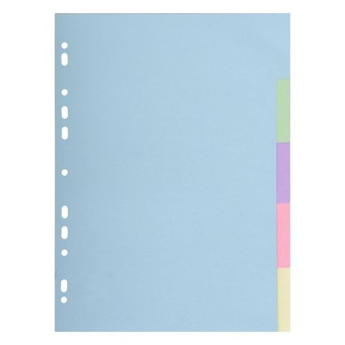 Tabbladen europa 1605e a4 210x297mm 300gsm assorti pastel pak 5 stuks