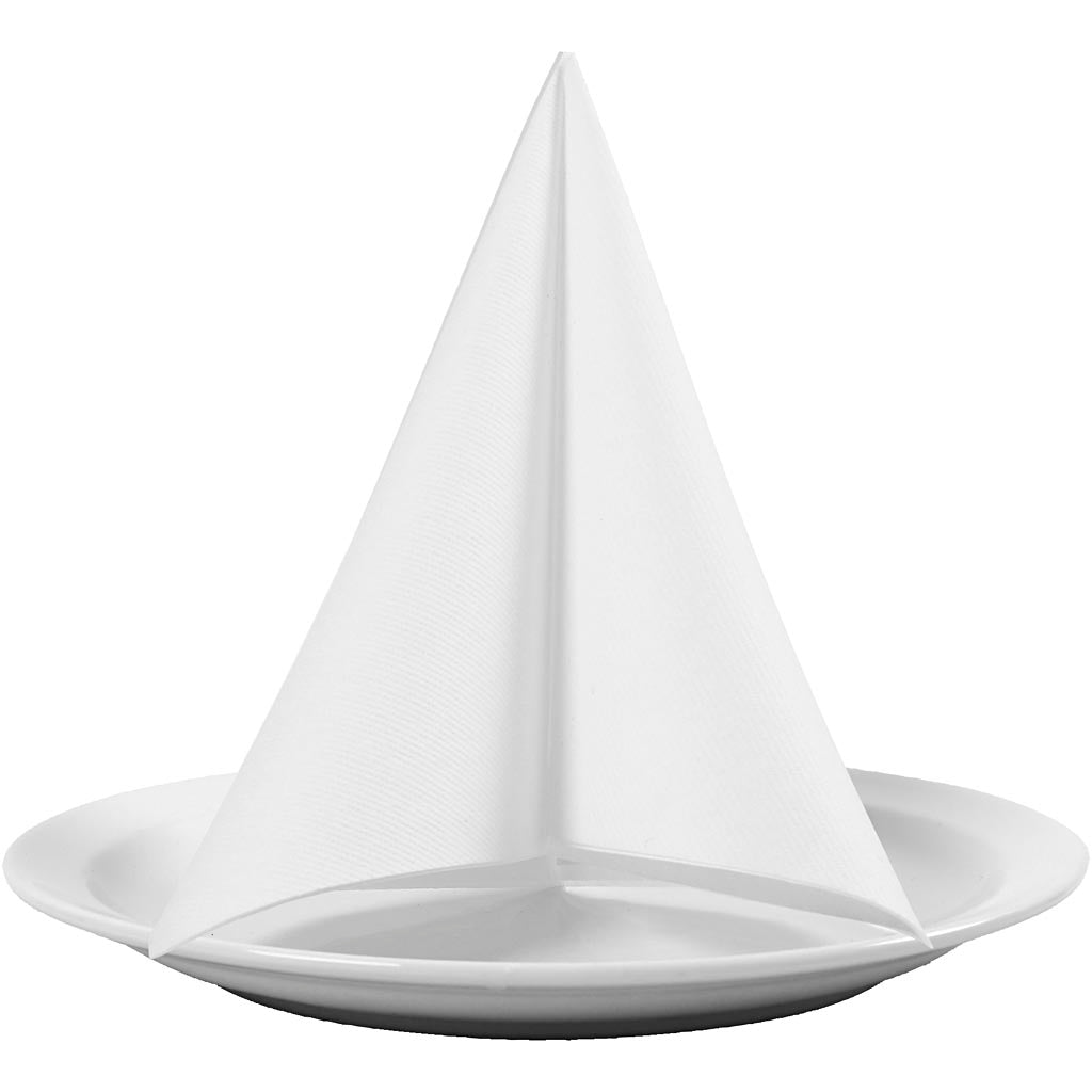 Creativ company napkins, size 40x40 cm, 60 gr, white, 20 pieces in a box