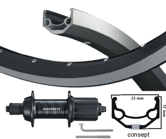 Bakhjul Ryde Zac19 28 Inch Kettler NAF 8 9 10 SP