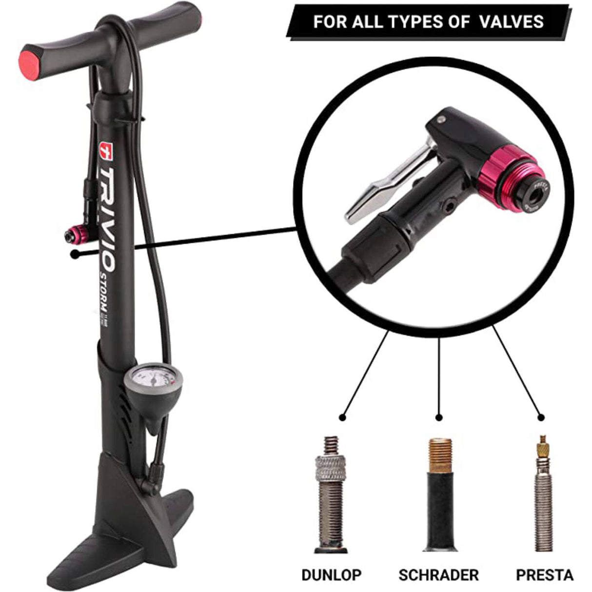 Trivio - bicycle pump storm high pressure 11 bar 160 psi