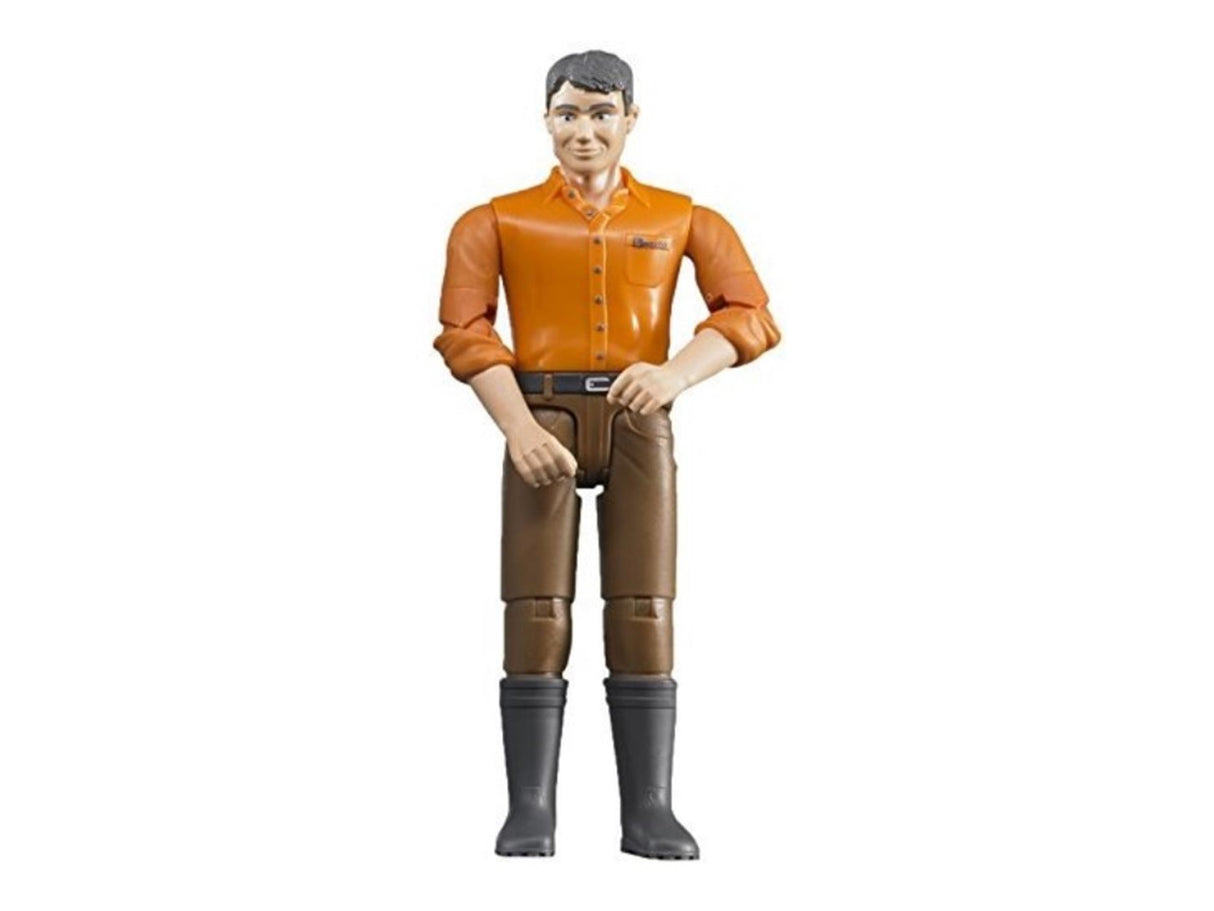 Hombre bruder con pantalones marrones