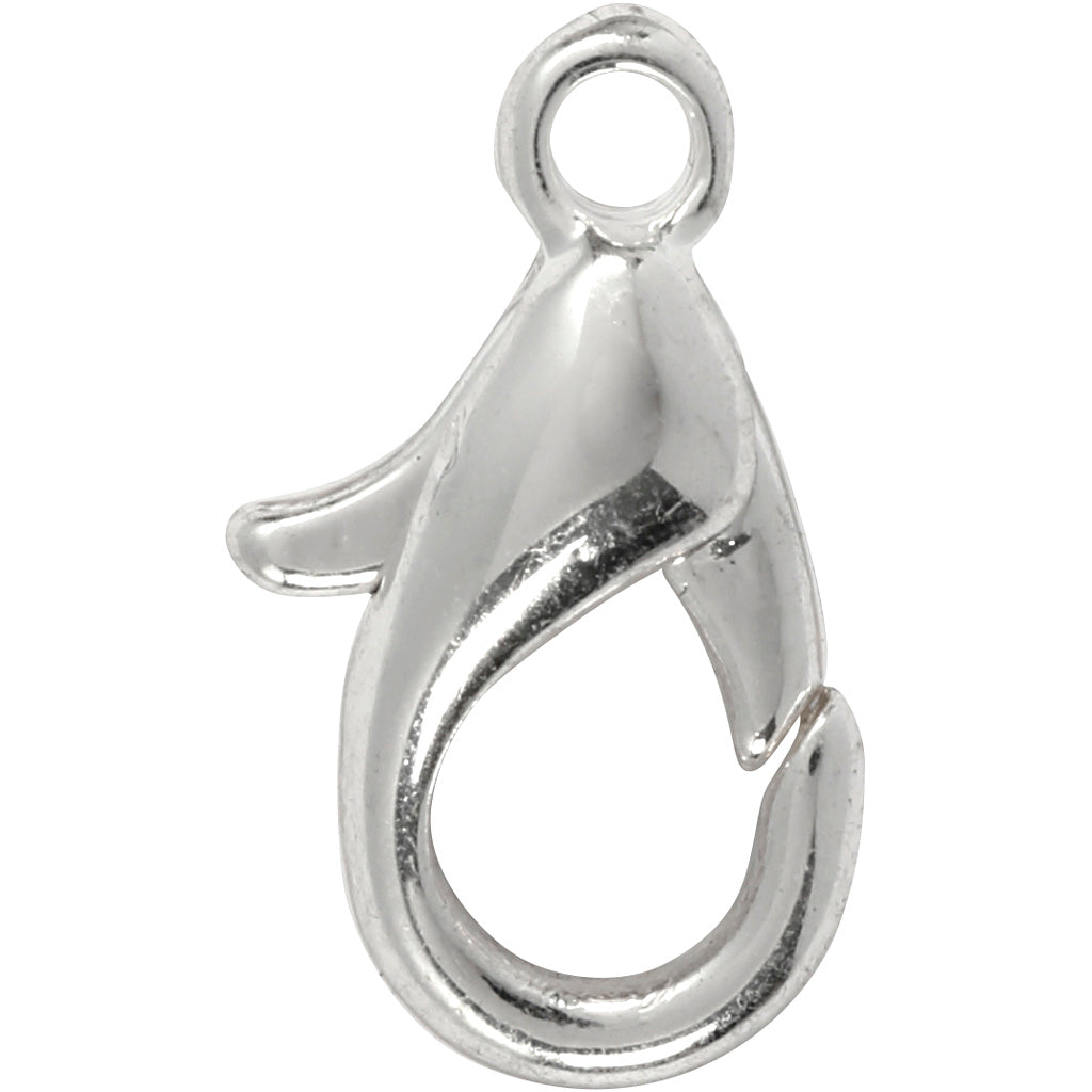 Creativ company carabiners, l: 10 mm, silver-plated, 100 pieces 1 box