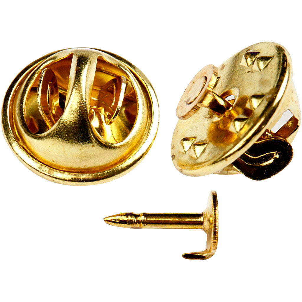 Creativ company button stud, d 11,5 mm, gold-plated, 25 pieces 1 box