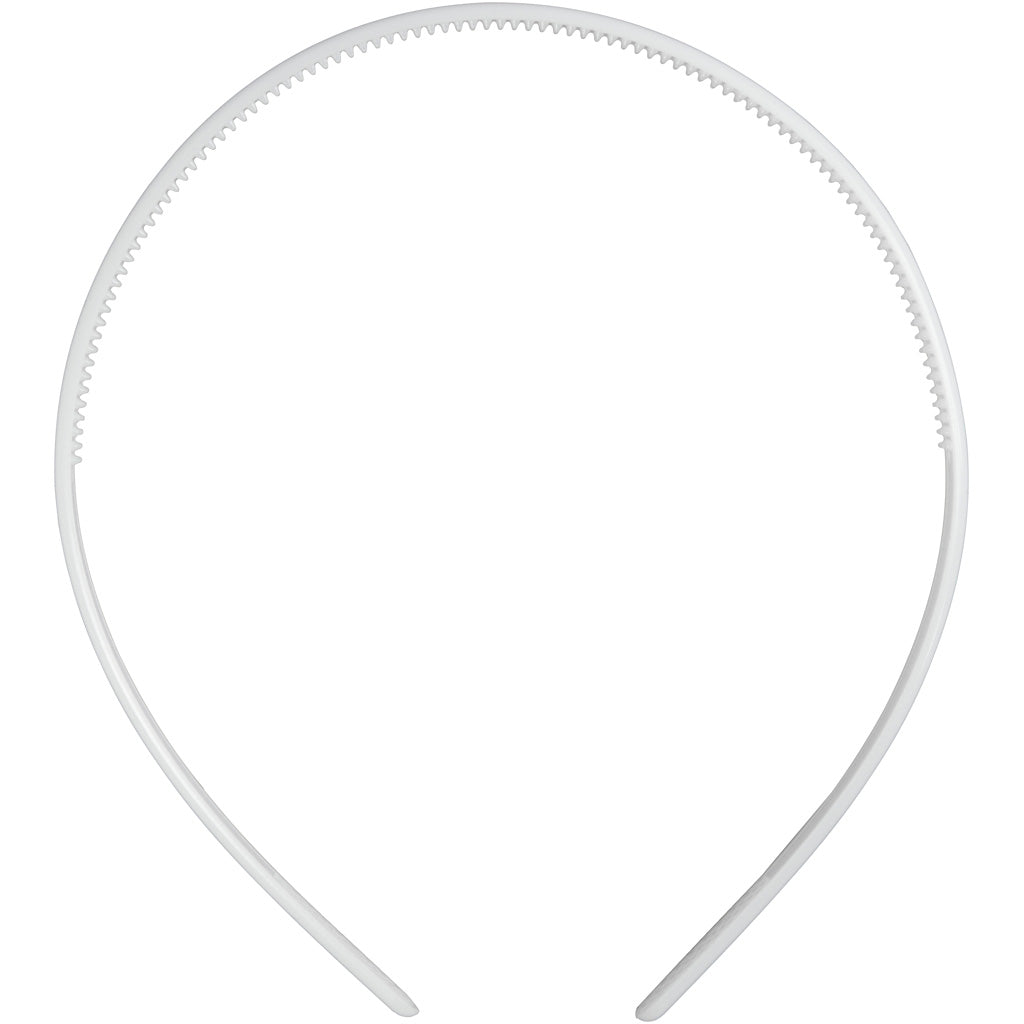 Creativ company headbands, w: 8 mm, white, 5 pieces 1 box