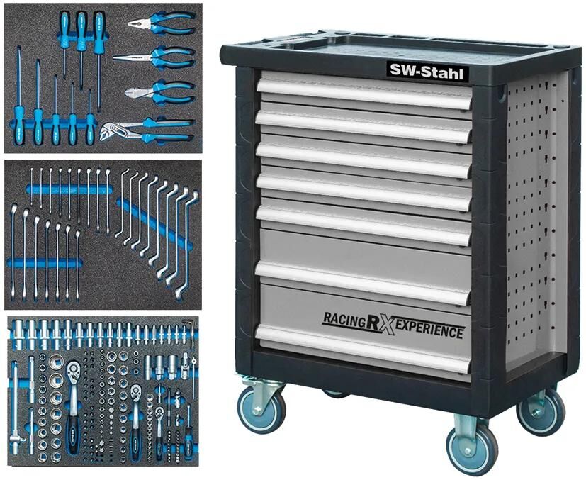 Carrelli portautensili SW Stahl riempiti con 7 cassetti