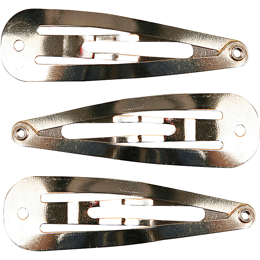 Creativ company hairpin, l: 45 mm, w: 14 mm, silver-plated, 100 pieces 1 box