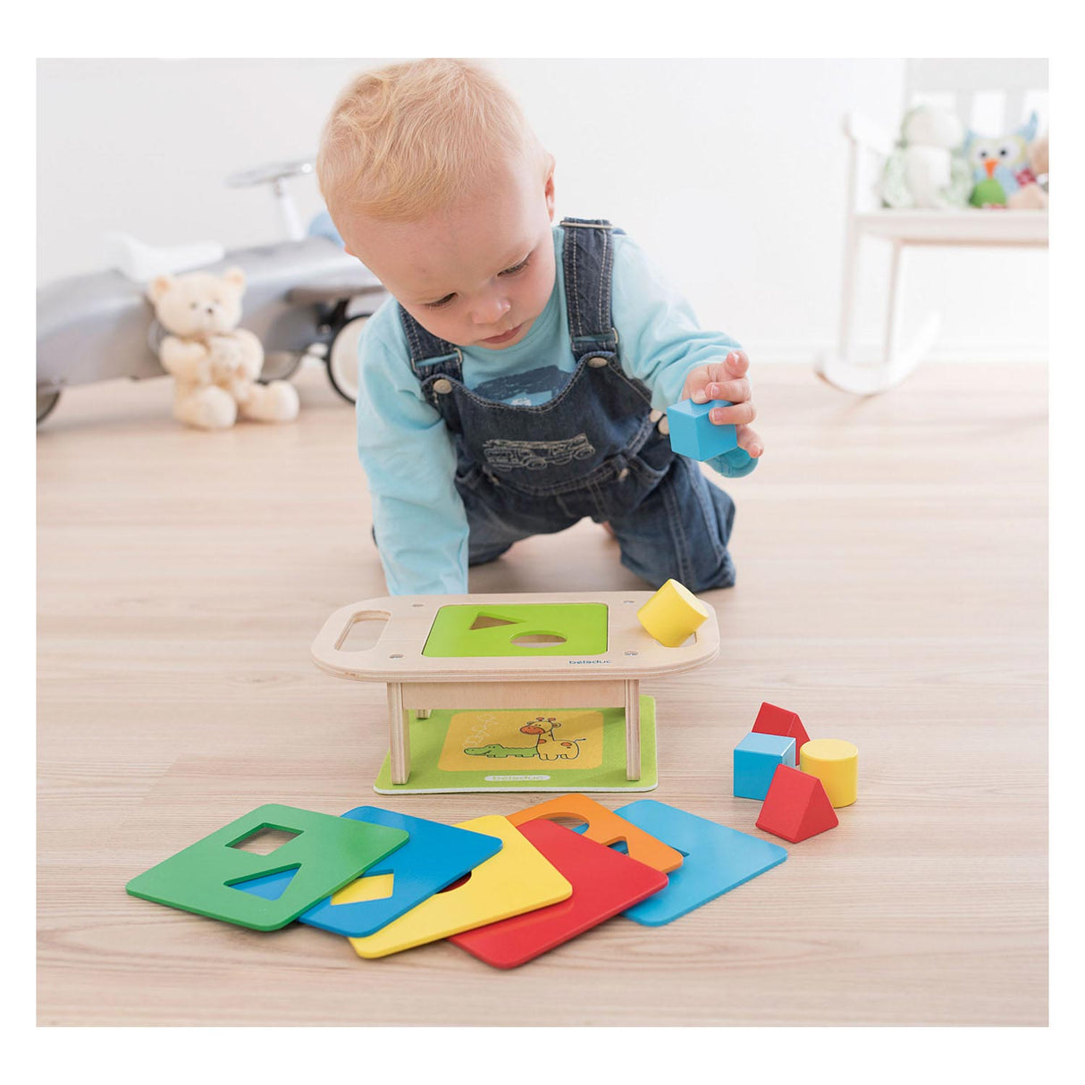 Beleduc Wooden Interchangeable Shape Sorter