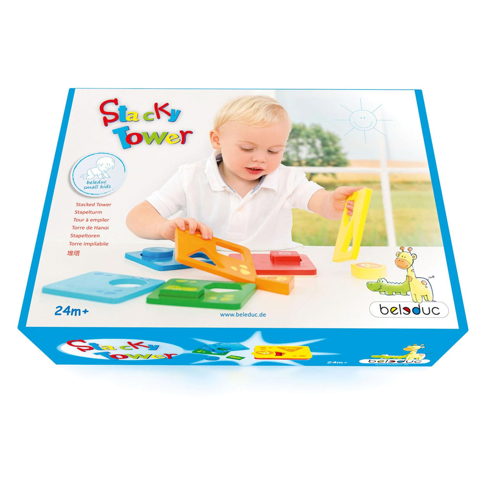Beleduc Wooden Stacking Tower with Shapes