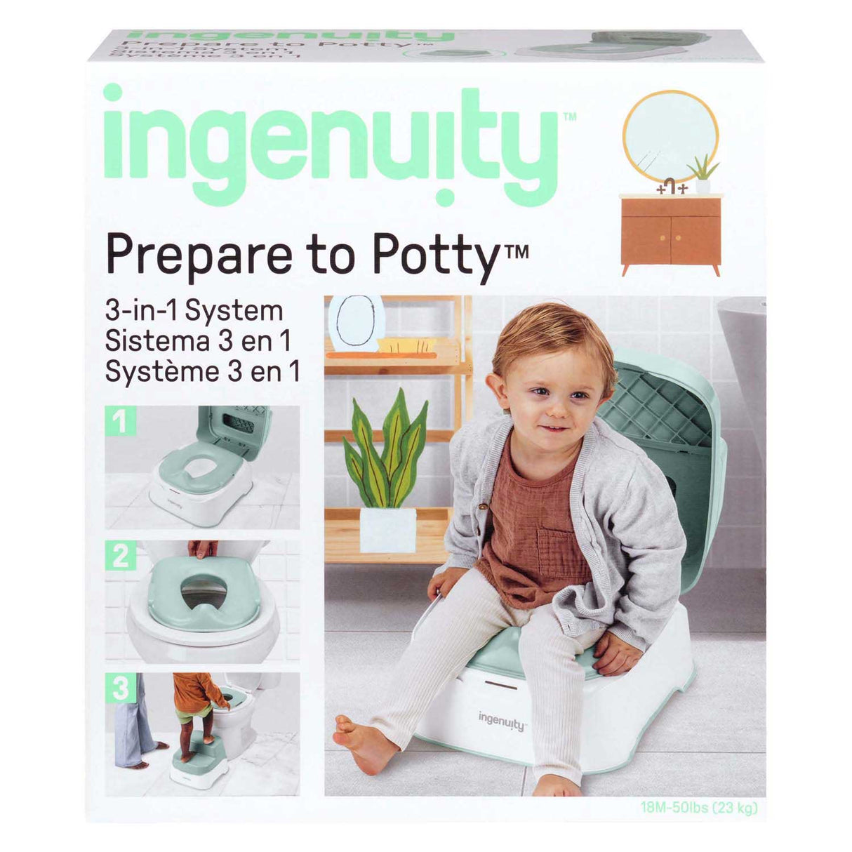 Abi toaletný tréningový systém 3 v 1