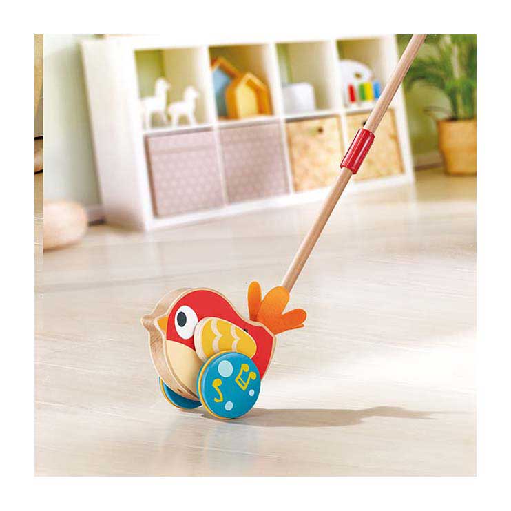 Hape Lilly Bird Wooden Push Stick with Sound
