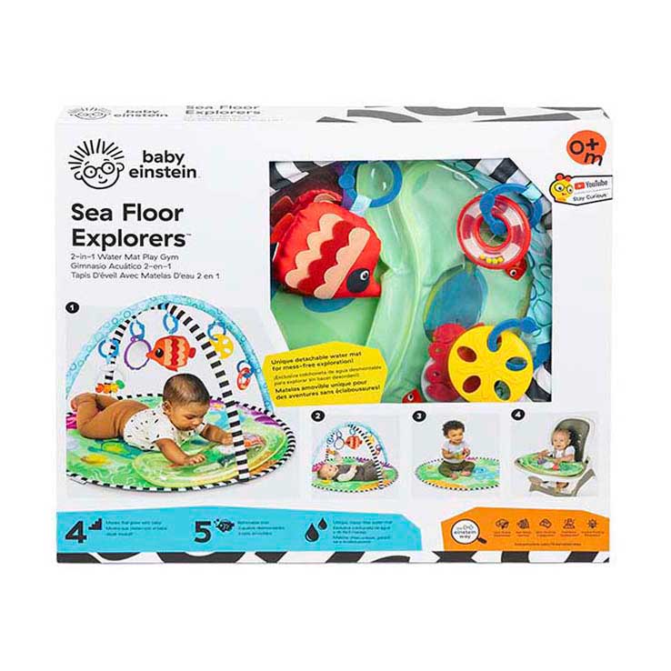 2-in-1 play gym with water mat