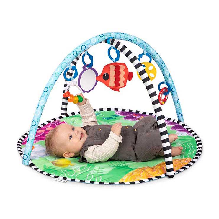 2-in-1 play gym with water mat