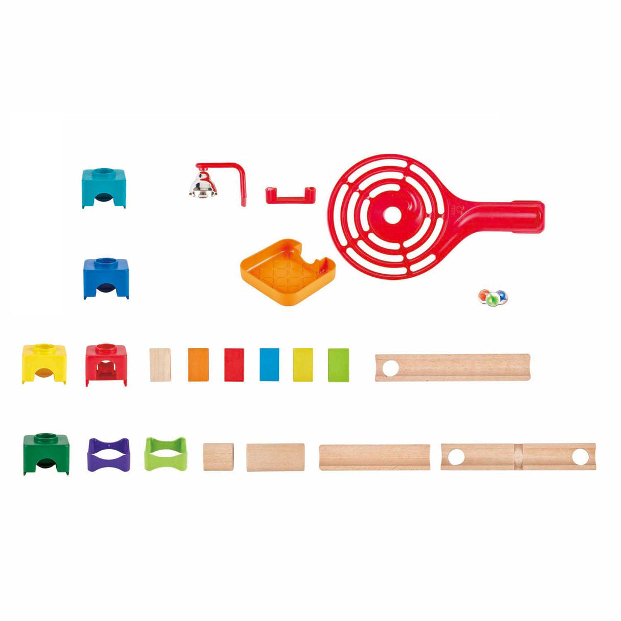 Hape wooden marble track set domino - 50 pcs.