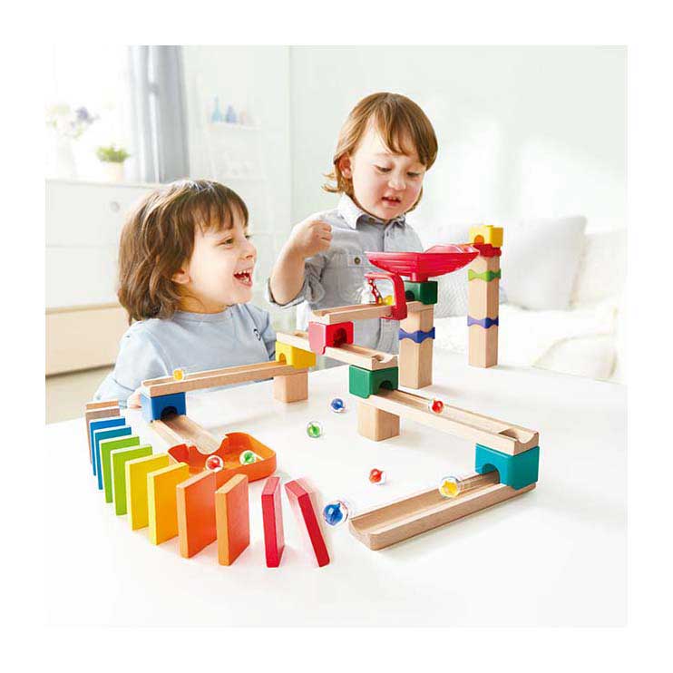 Hape wooden marble track set domino - 50 pcs.