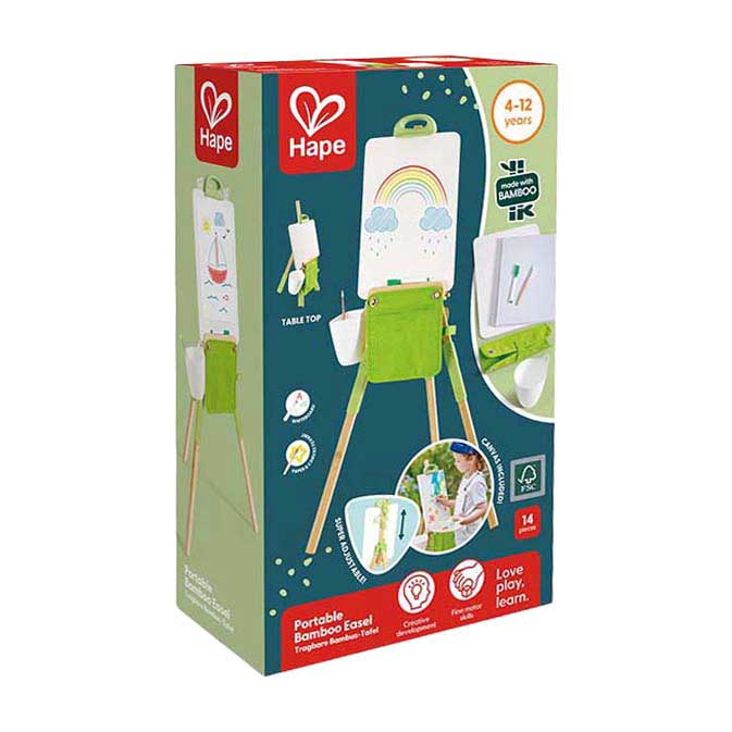 Hape portable bamboo easel - 14 pcs.
