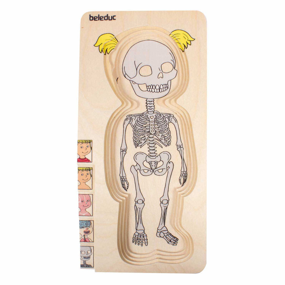 Beleduc wooden layered puzzle girl - 5 layers