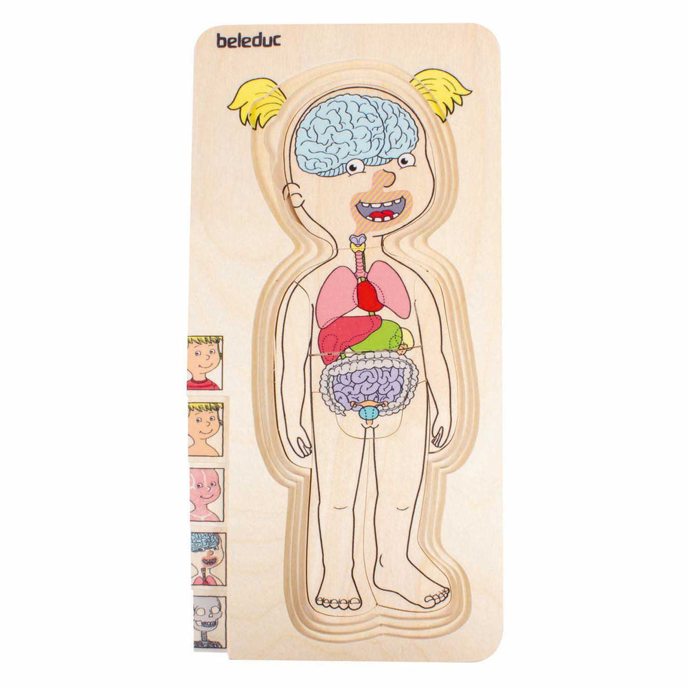 Beleduc wooden layered puzzle girl - 5 layers
