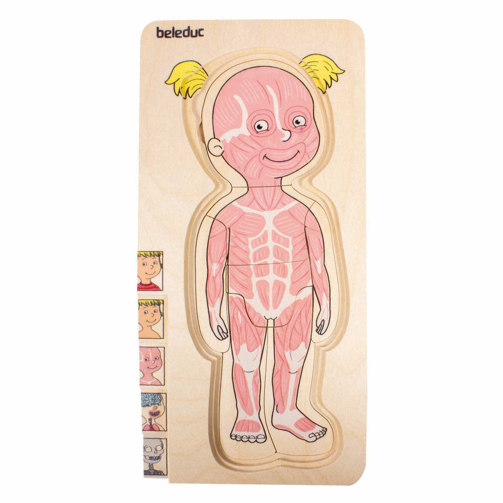 Beleduc wooden layered puzzle girl - 5 layers
