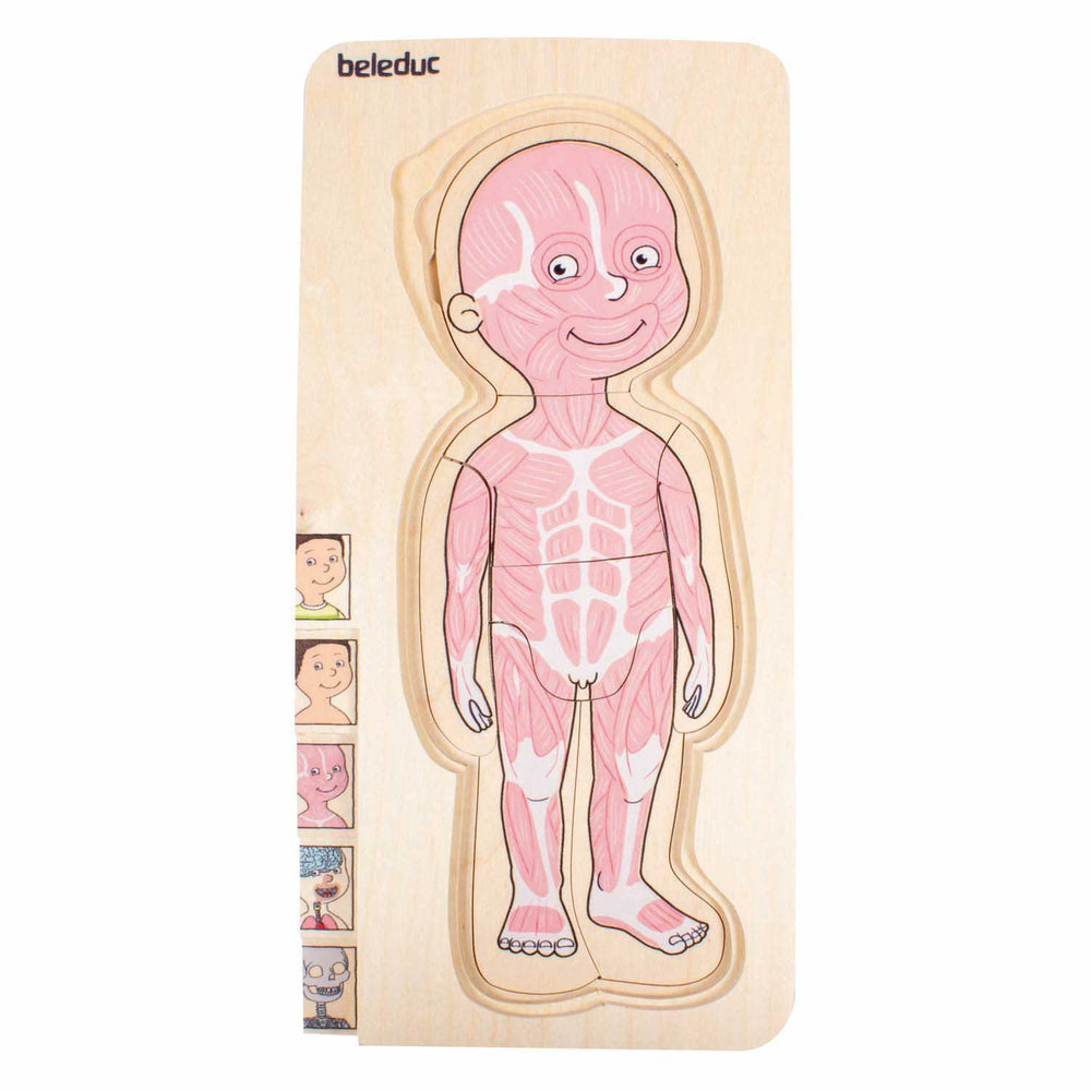 Beleduc wooden layered puzzle boy - 5 layers