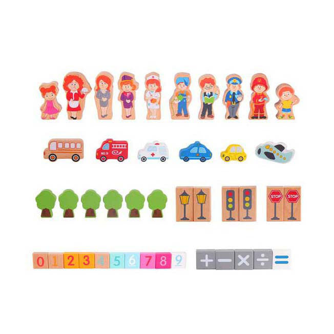 World World Wooden Blocks City, 120dlg.