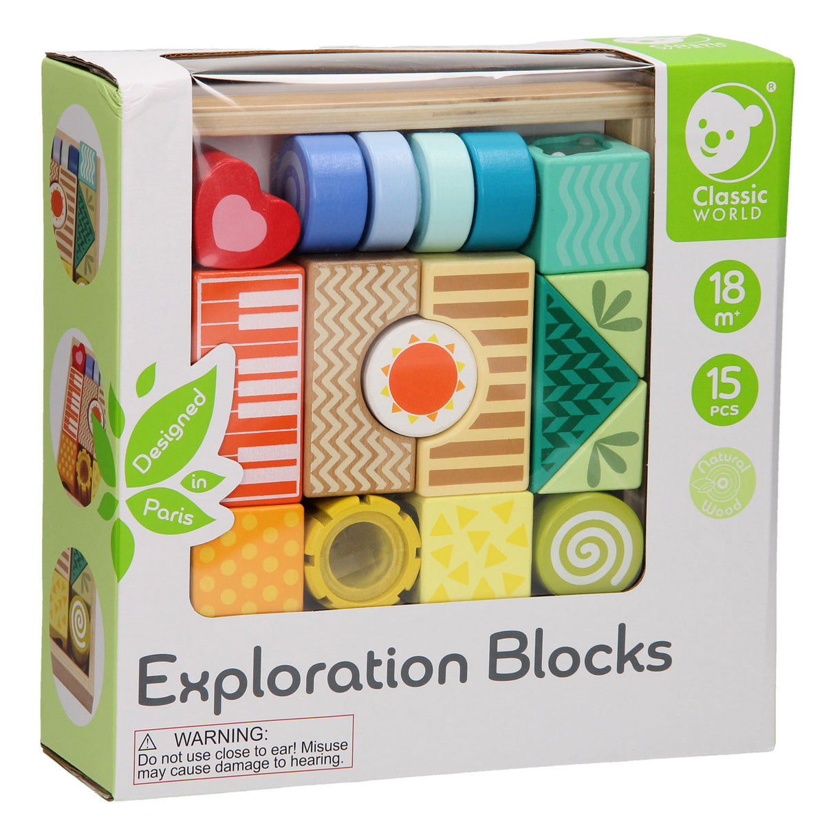 Klasszikus világvilág fa érzékszervi blokkok