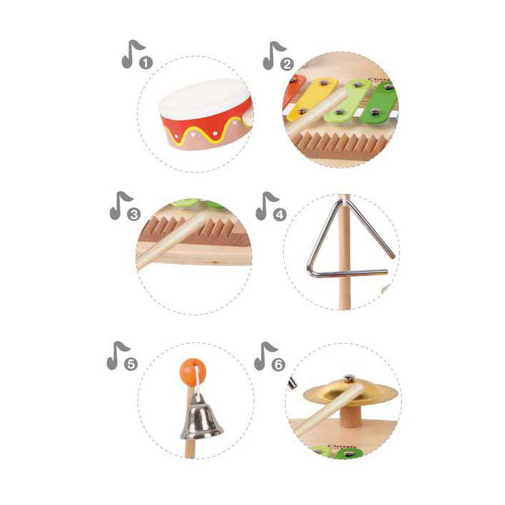 Klasična svetovna lesena glasbena miza