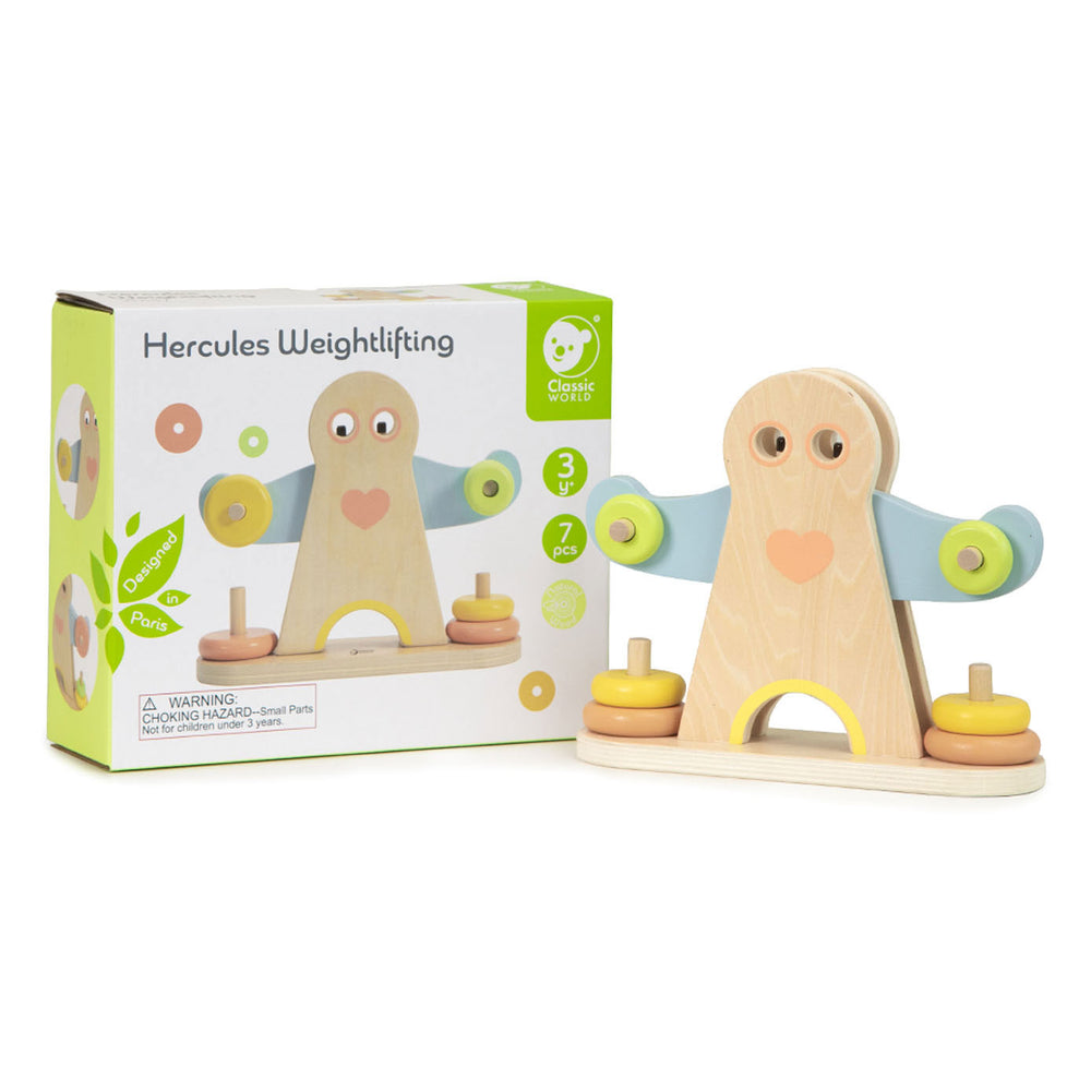 Classic world wooden hercules scale, 7 pcs.
