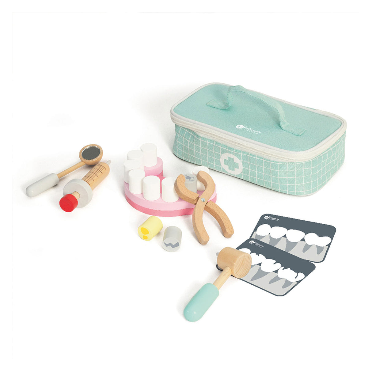 Classic world houten tandarts set in opbergtas - 10 dlg.