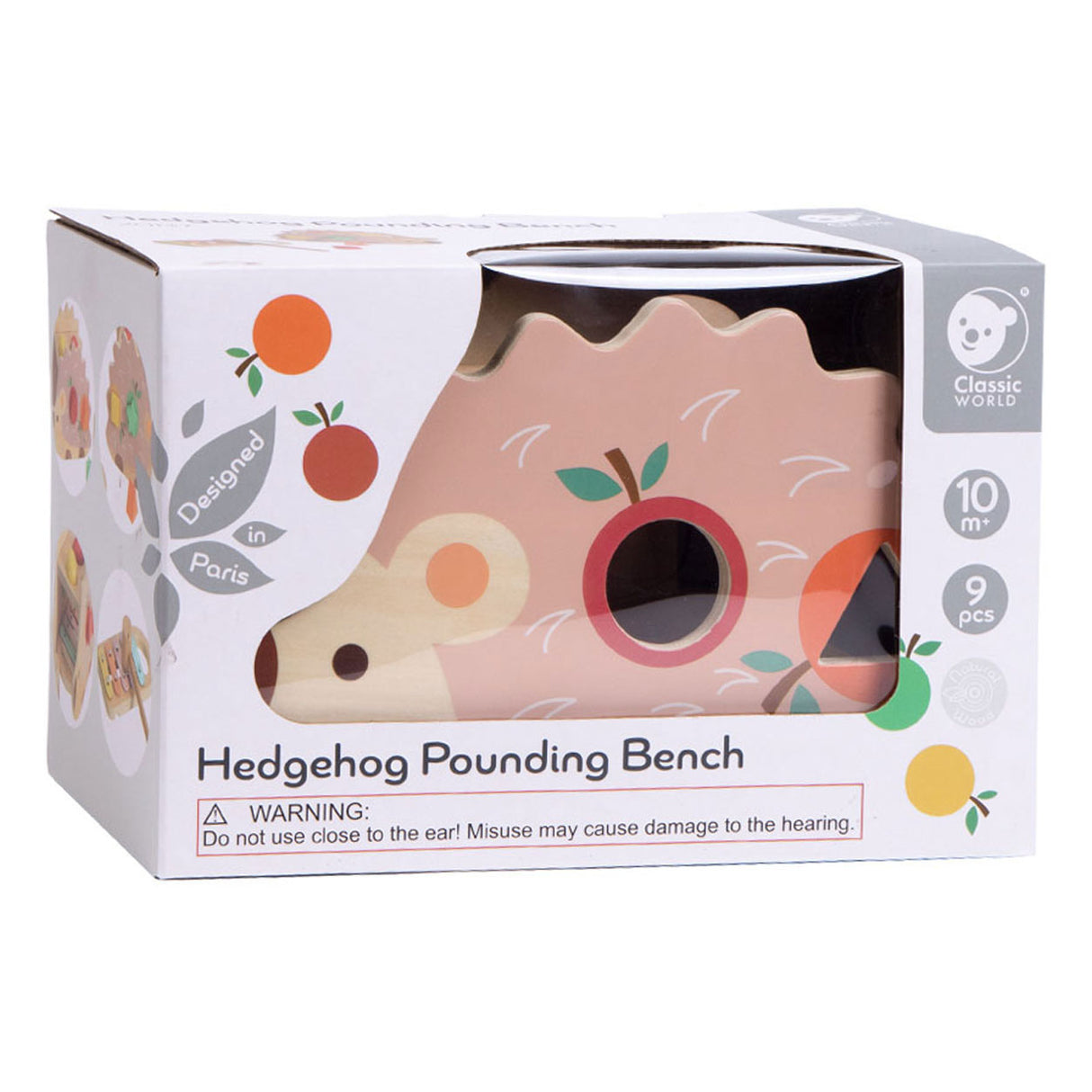 Klasszikus világvilág Wooden Hamperbank Egel, 9dlg.