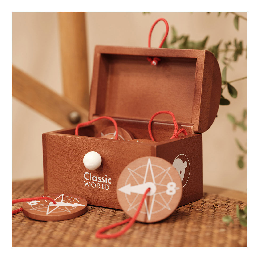 Jeu classique du monde du monde en bois Schatejacht