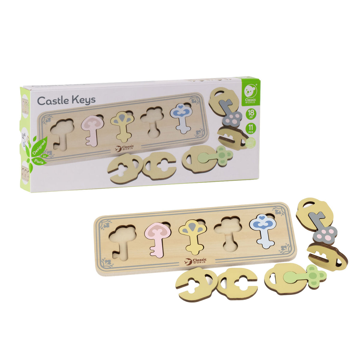 Eochracha agus glas caisleán adhmaid clasaiceach cluiche meaitseála, 13 ríomhaire.