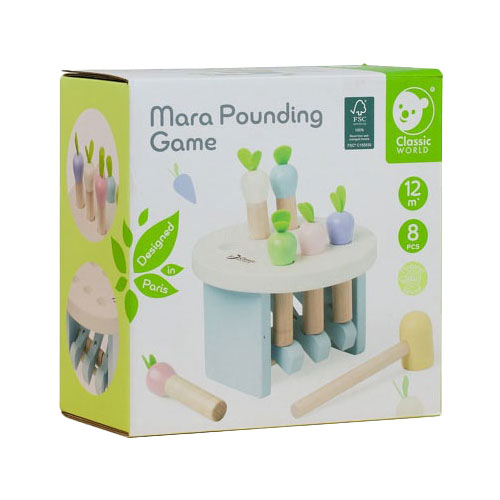 Klasszikus világ fakalapácsos pad mara, 8 db.