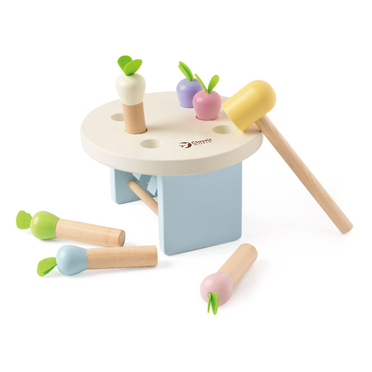 Klasszikus világ fakalapácsos pad mara, 8 db.