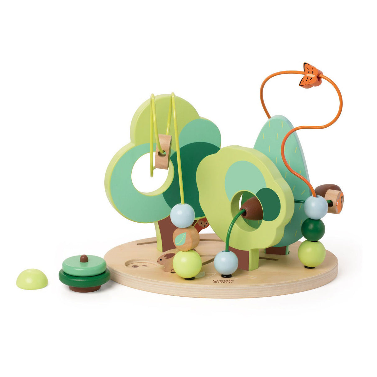 Klasyczny świat drewnianej spirali motorycznej leśny, 5 szt.