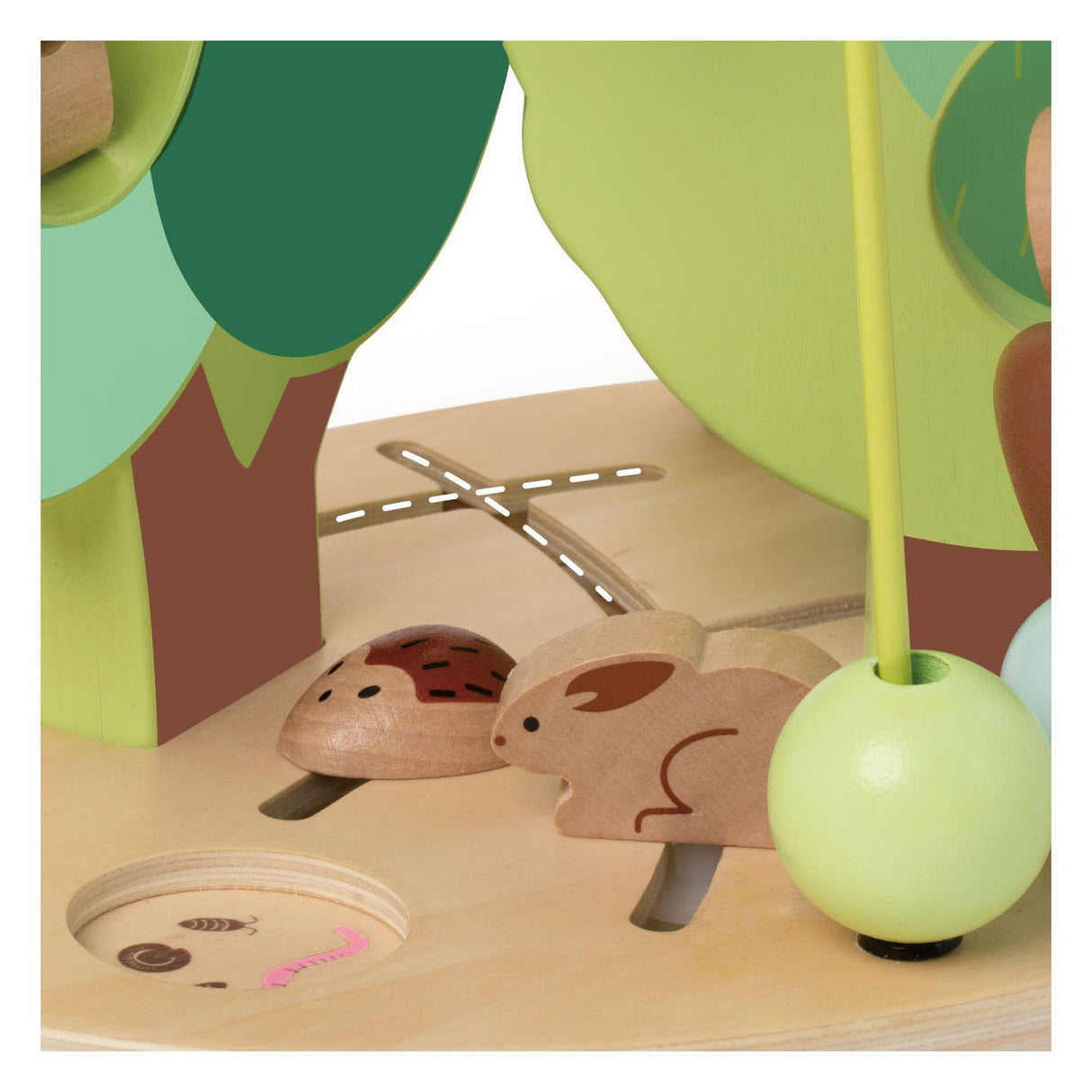 Klasyczny świat drewnianej spirali motorycznej leśny, 5 szt.