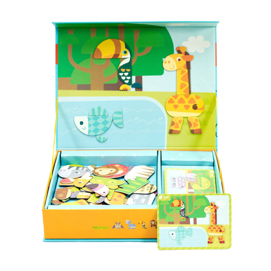 Gioco magnetico mondo classico animali del bosco, 60 pz.