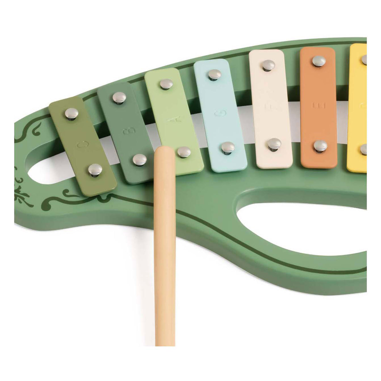 Classic World Wooden Vintage Xylophon Green 2dlg.