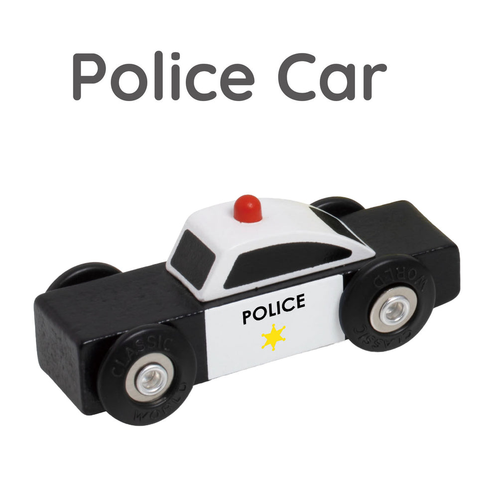 Classic World Wooden Emergency Service Cars Set, 3st.