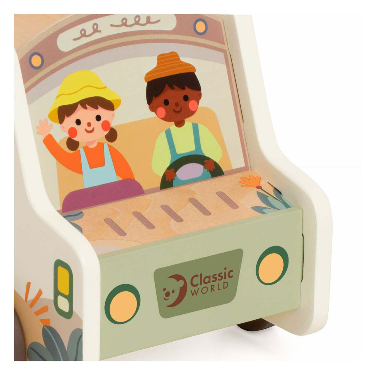 Klasický světový dřevěný dobrodružný safari třídič tvaru aut, 9 kusů.