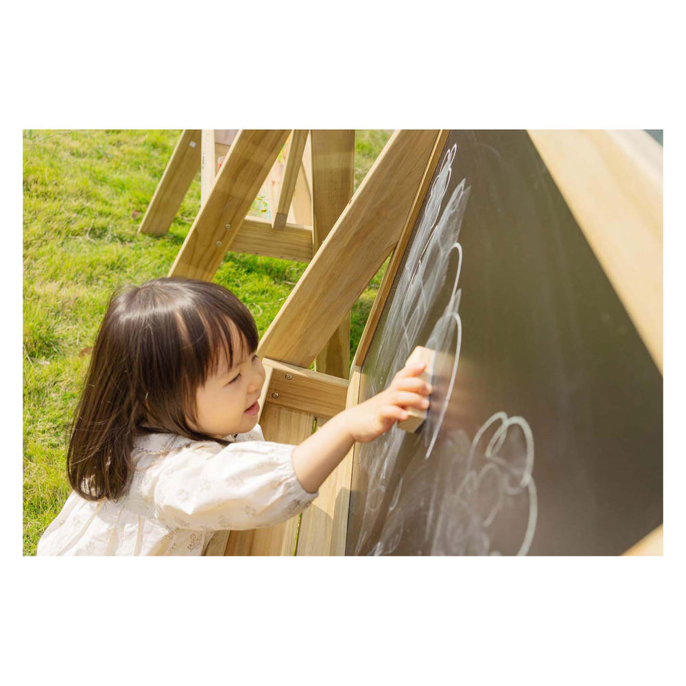 Classic world wooden chalk and school board