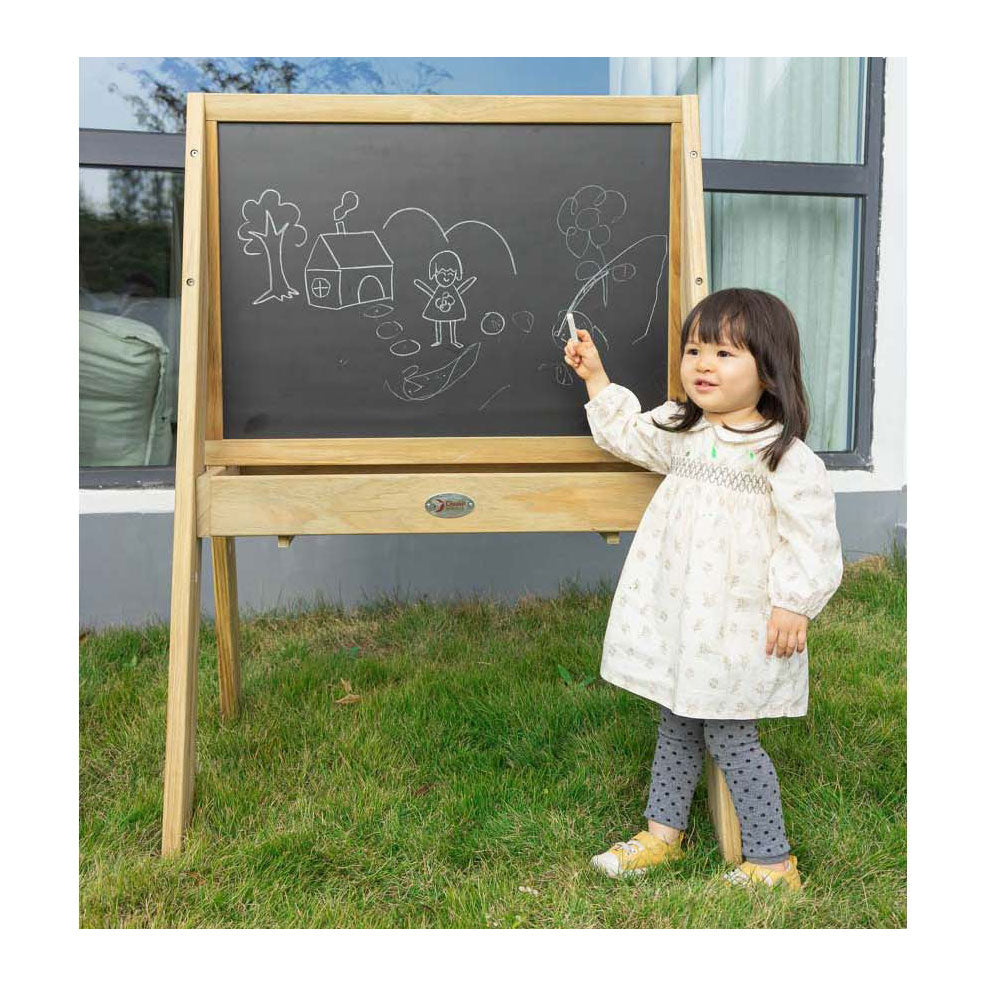 Classic world wooden chalk and school board