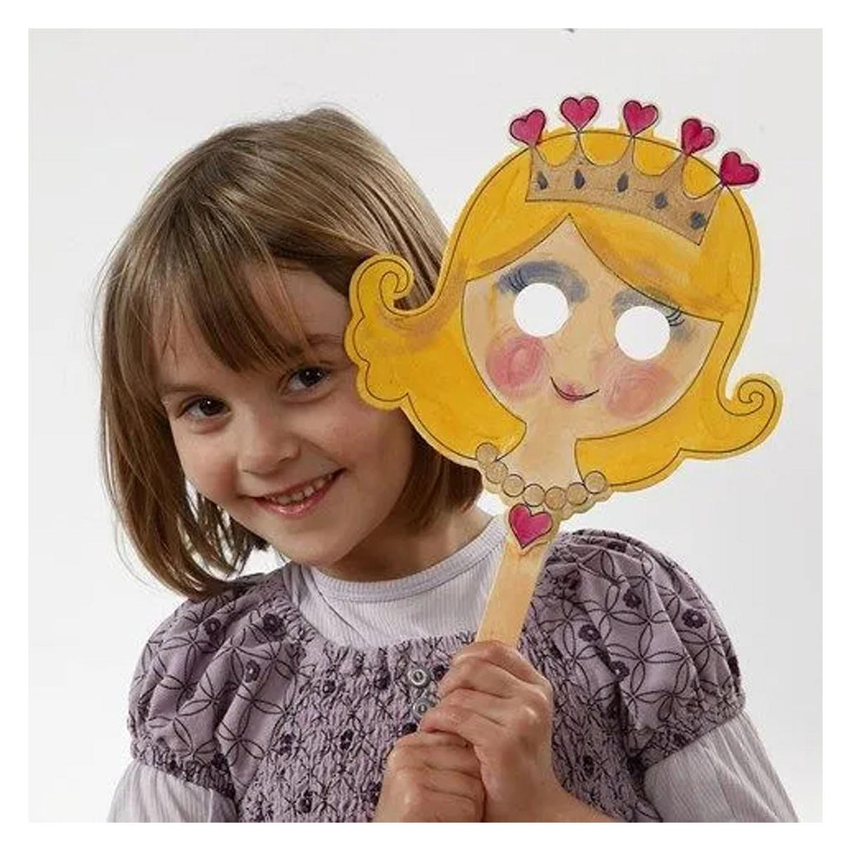 Decorate Your Wooden Mask, 16 pcs.