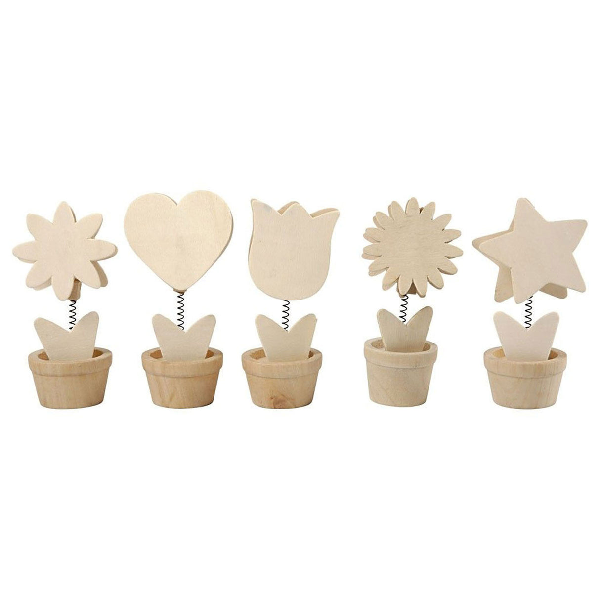 Decorate your Wooden Memo Clip Flower, 10 pcs.