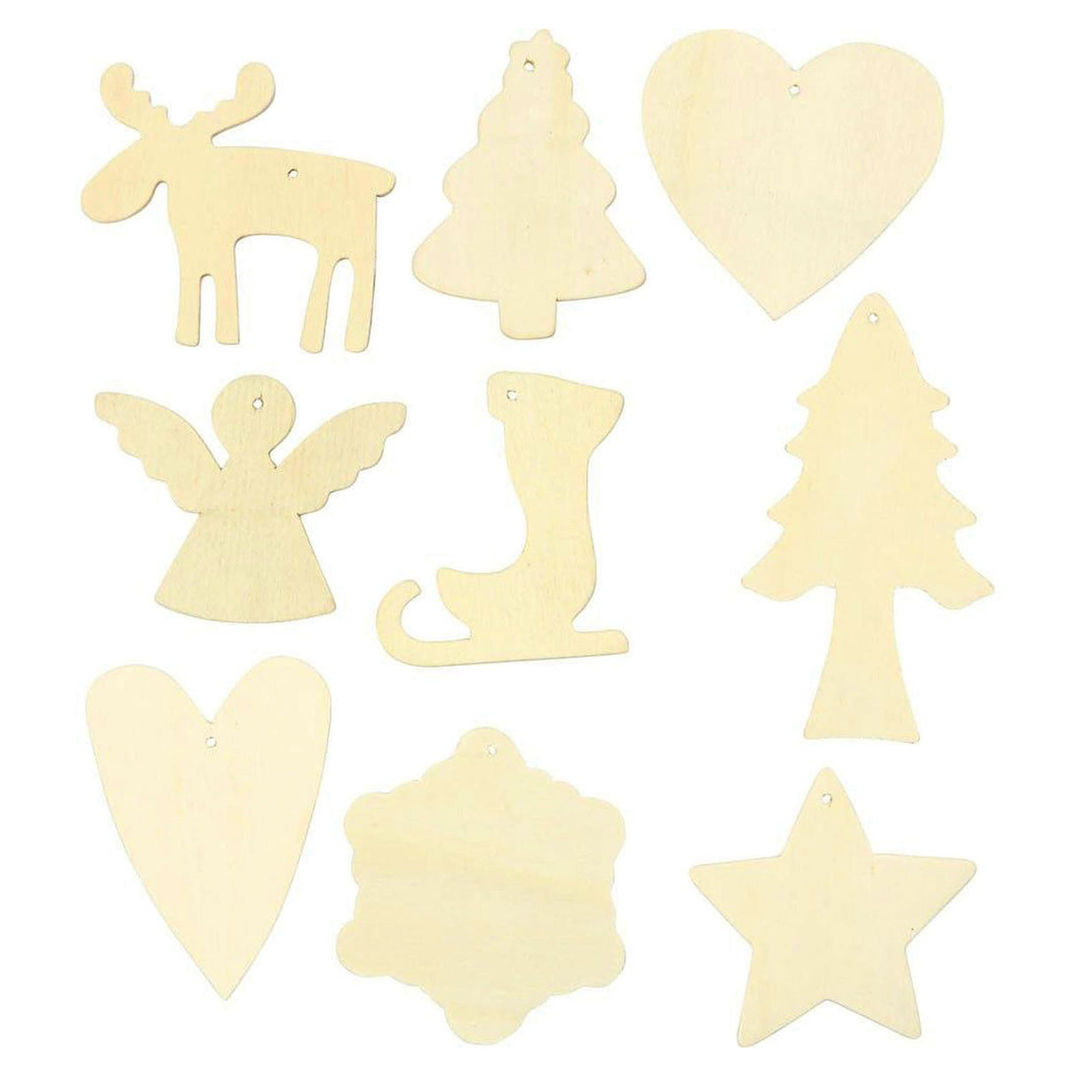 Decorate your Wooden Christmas Pendants, 72 pcs.