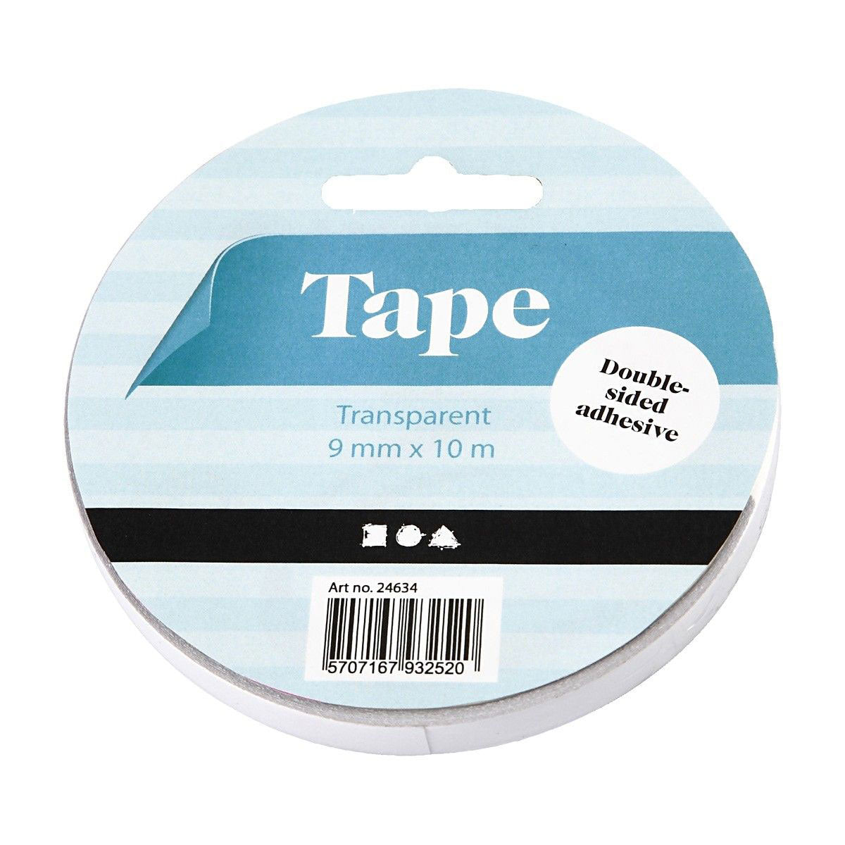 Creativ Company Cinta adhesiva de doble liderazgo, 10mtr.