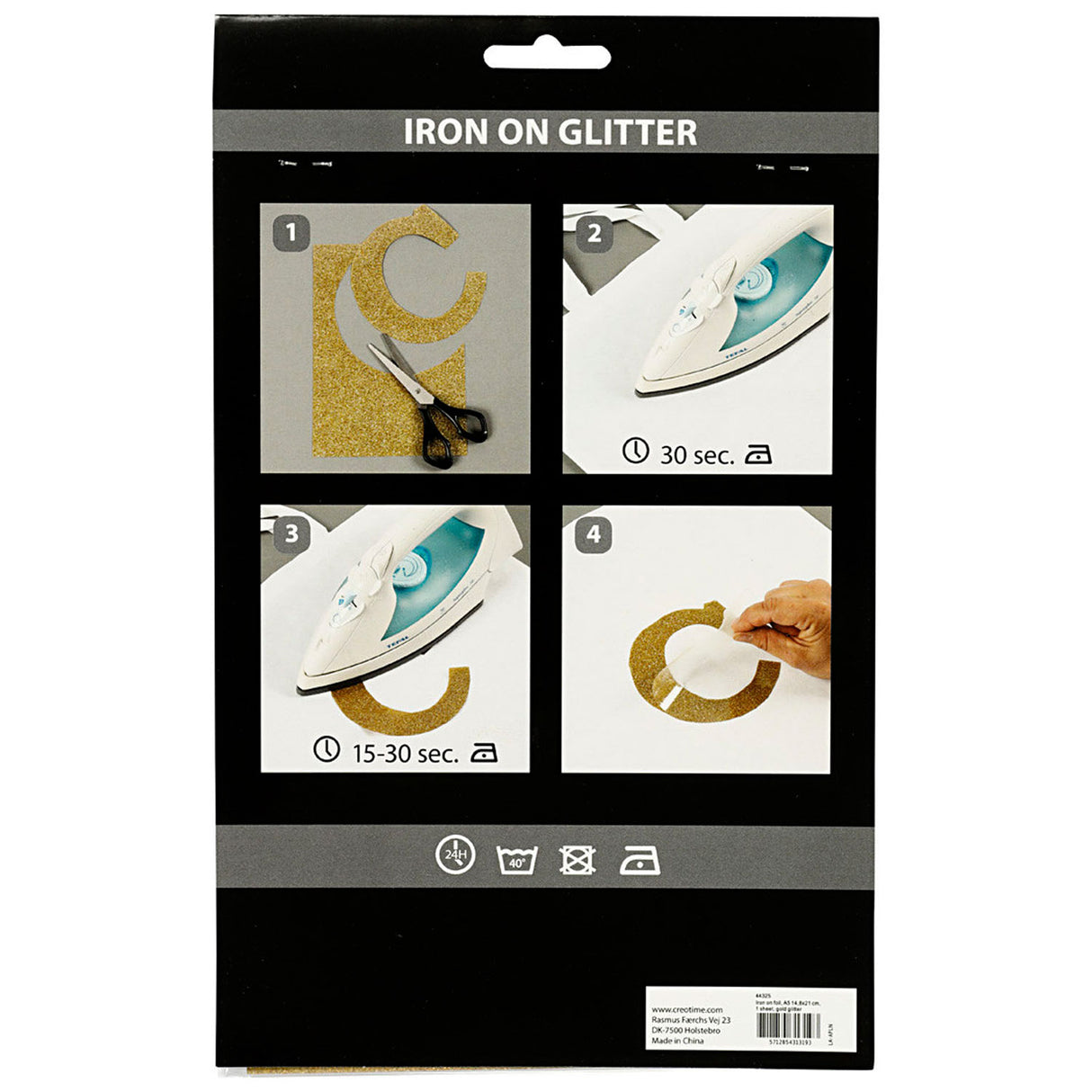 Iron-on foil Glitter Gold, A5