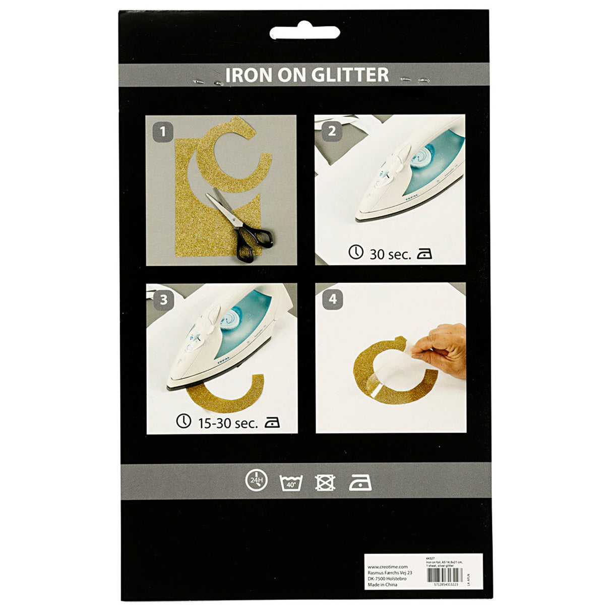 Iron-on foil Glitter Silver, A5