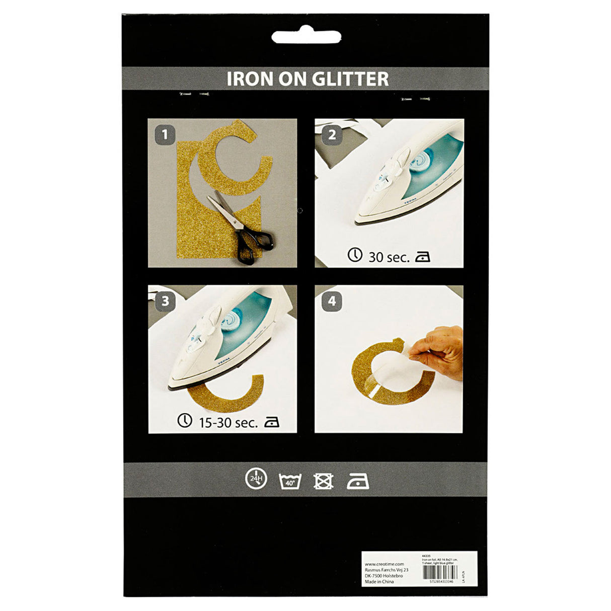 Iron-on foil Glitter Light Blue, A5