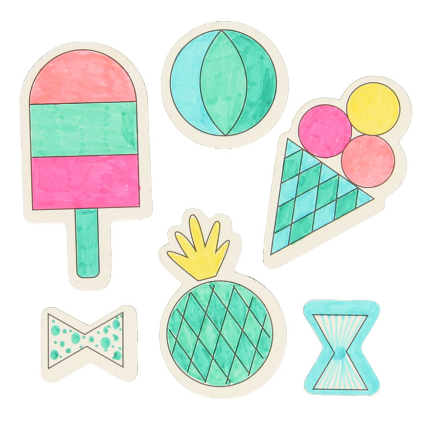 Color Your Own Magnets - Summer